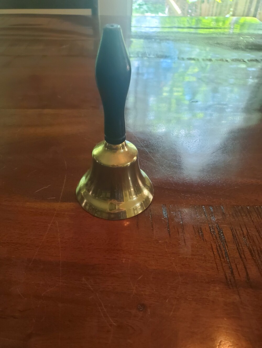 Brass Bell With Black Wooden Handle